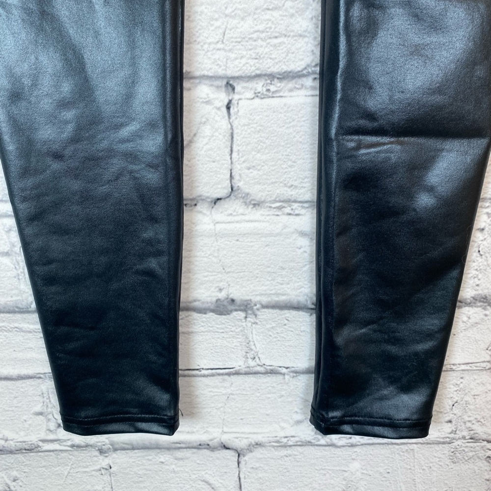 Wild Fable Black Liquid Metal Leggings Faux Leather Leggings High Waisted XXS - Picture 5 of 7